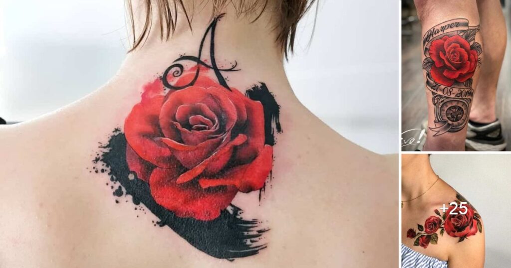 Lee más sobre el artículo 33 Ideas de Tatuajes de Rosas Rojas que van a inspirarte