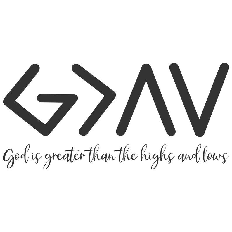 Lee más sobre el artículo God is greater than the highs and lows svg png