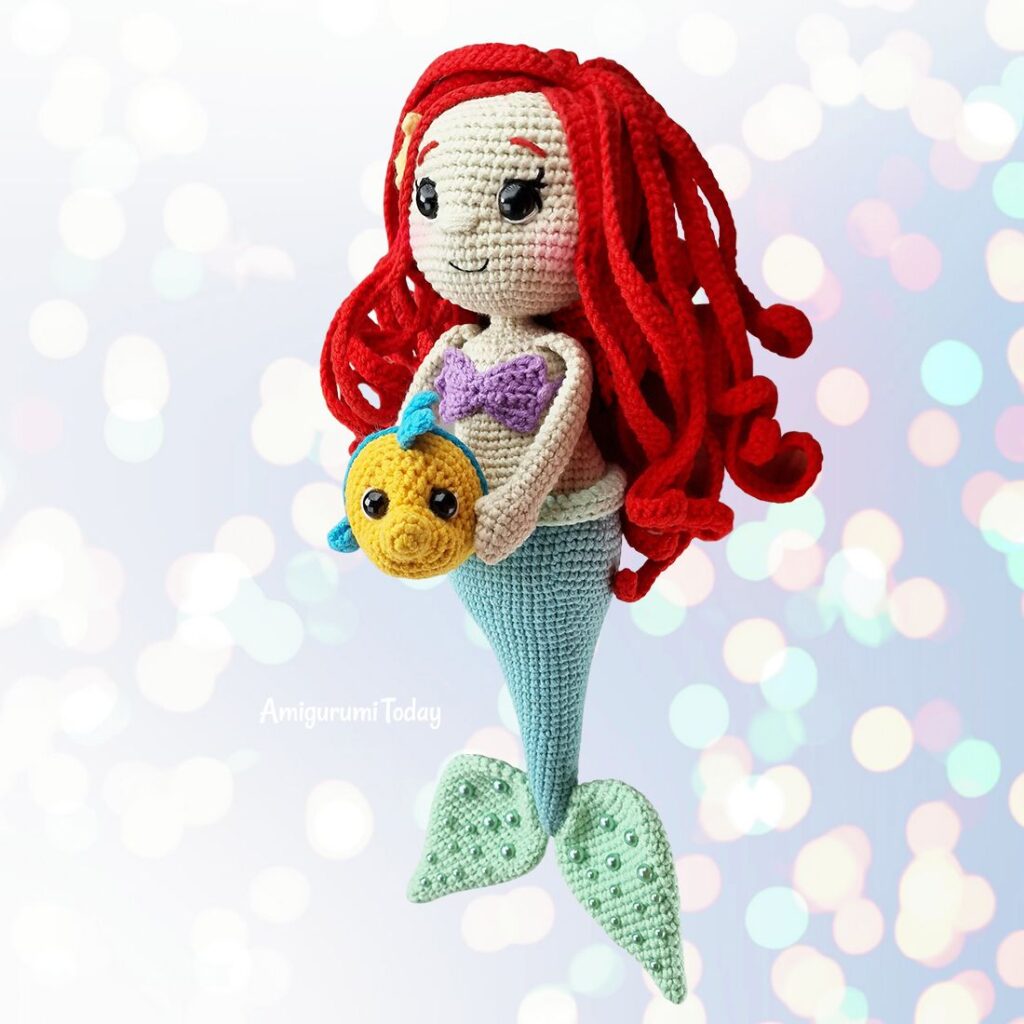 Lee más sobre el artículo Free Ariel Mermaid Crochet Pattern – Amigurumi Today