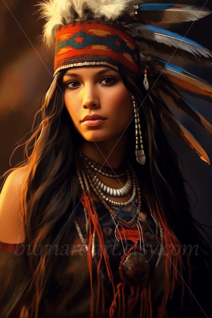 Lee más sobre el artículo Apache Native American Woman Descarga digital Tribus AI Art Print Imprimible Poster Image Stock photo PNG – Etsy España